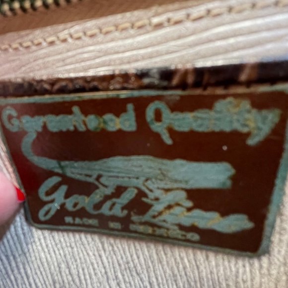 Vintage Gold Line 1960's genuine alligator handbag - Picture 11 of 13